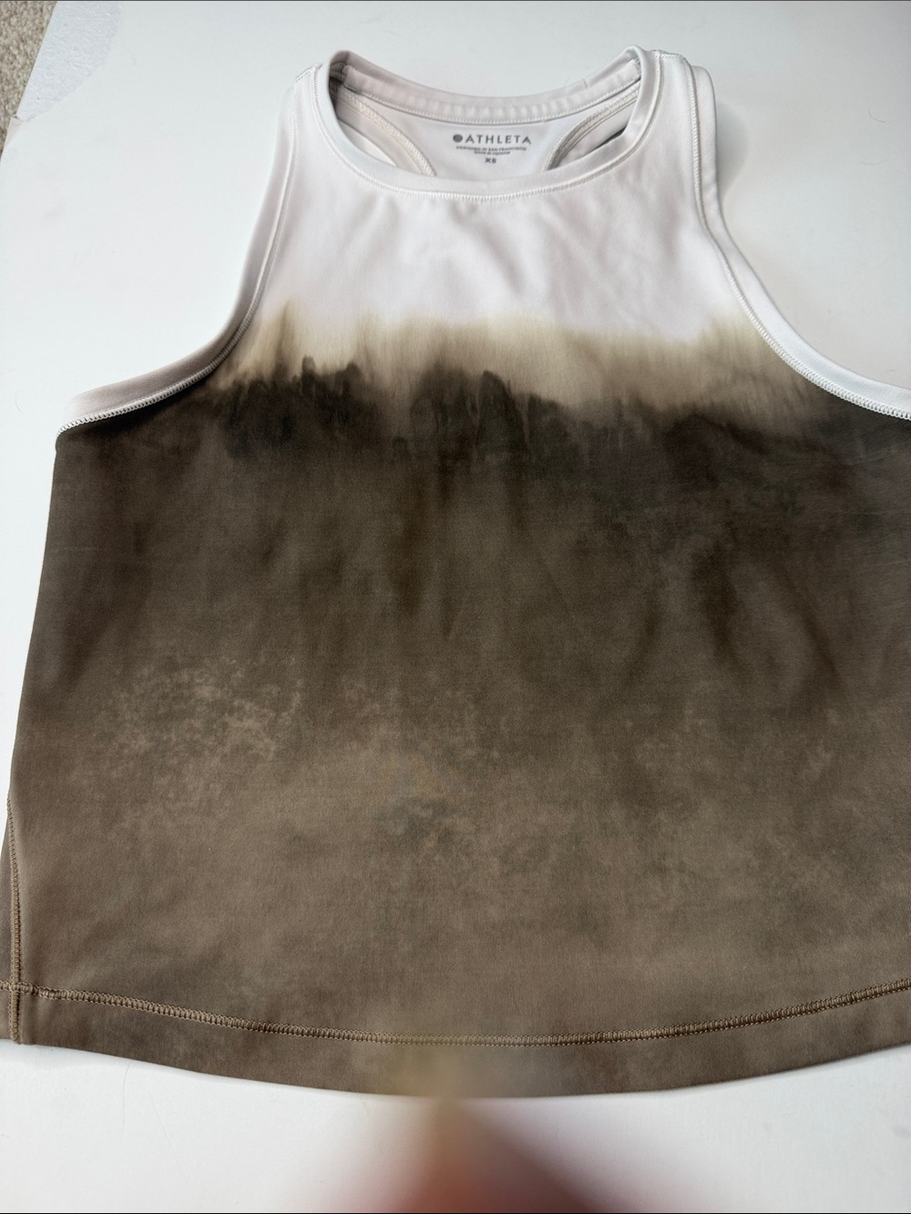 Athleta Shanti Watercolor Stripe Crop Tank NWT XS - Picture 4 of 8